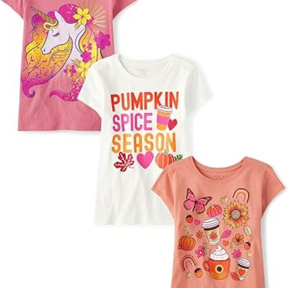 Children's Place, 3 Pack, NWT, XS, Short Sleeve Graphic T-shirts - Picture 1 of 6